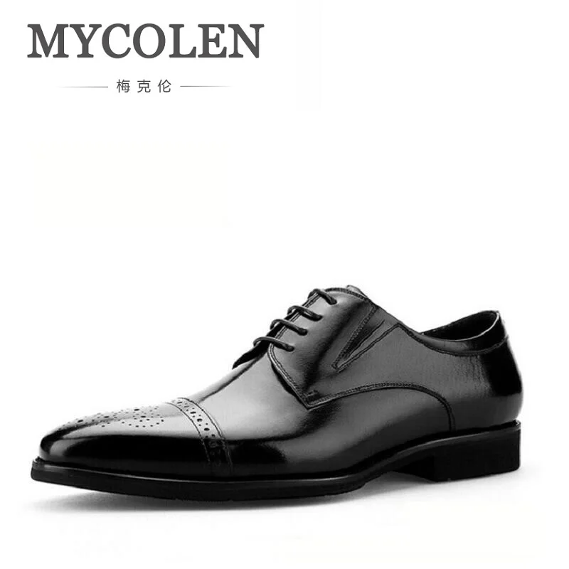 MYCOLEN Brand Fashion Brogue Men Oxford Autumn Lace Up Casual Leather Shoes For Men British Style Dress Shoes Heren Schoenen MYCOLEN Brand Fashion Brogue Men Oxford Autumn Lace Up Casual Leather Shoes For Men British Style Dress Shoes Heren Schoenen