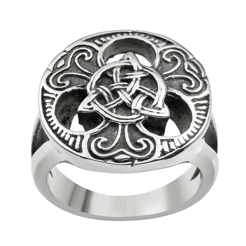 Ayliss Men S Stainless Steel Round Band Ring Silvery Black Tone Celtic Knot Design Size 9 Ayliss Men S Stainless Steel Round Band Ring Silvery Black Tone Celtic Knot Design Size 9