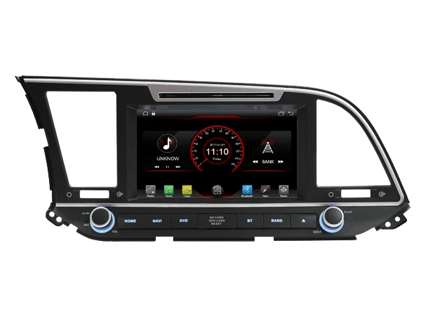 Clearance Navirider car dvd player multimedia autoradio android 8.1 wifi gps navigation screen for Hyundai Elantra 2016-2017 tape recorder 1