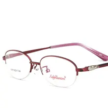 Тип стеклянной оправы металлическая полурамка Оптическое стекло es для женщин с ультралегкой близорукостью