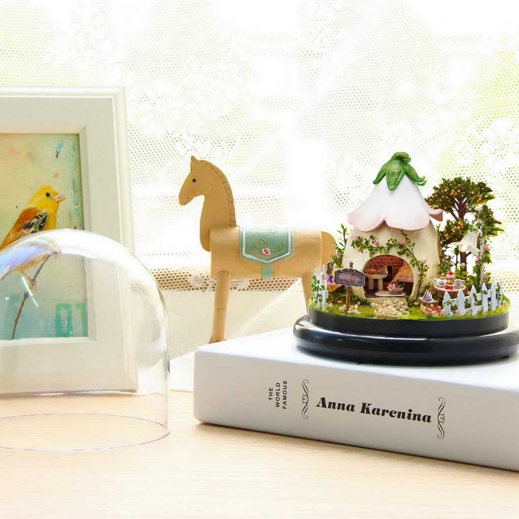 Children Adult Miniature Dollhouse Model Dust Cover Wooden Furnitures Dolls Houses Toys Children Adult Miniature Dollhouse Model Dust Cover Wooden Furnitures Dolls Houses Toys