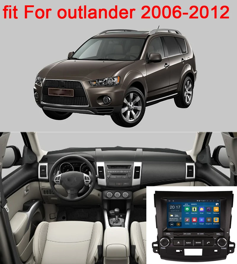 Top 4G android 9.0 car radio gps navigation player for Mitsubishi outlander 2008-2014 car audio stereo head uint wifi octa core PX5 4