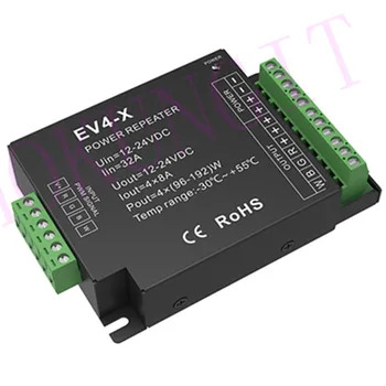 

4CH*8A 12-24VDC CV Power Repeater EV4-X Single Color Dual White RGB RGBW PWM Power Repeater Amplifier EV4-X for 1CH 3CH 4CH LED