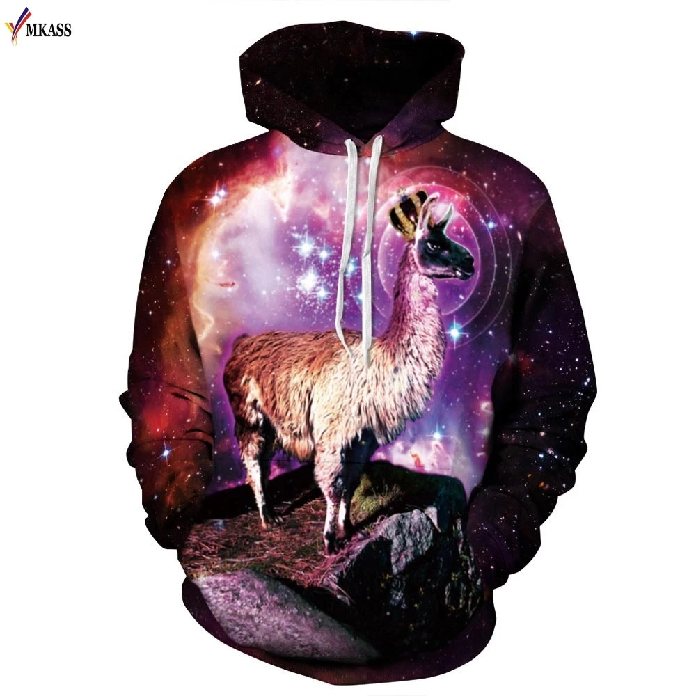 2017 Fashion Casual Space Galaxy Hoodies Hooded Men/Women Sweatshirt 3d Print  lovely Antelope Tracksuit Hoody Jacket