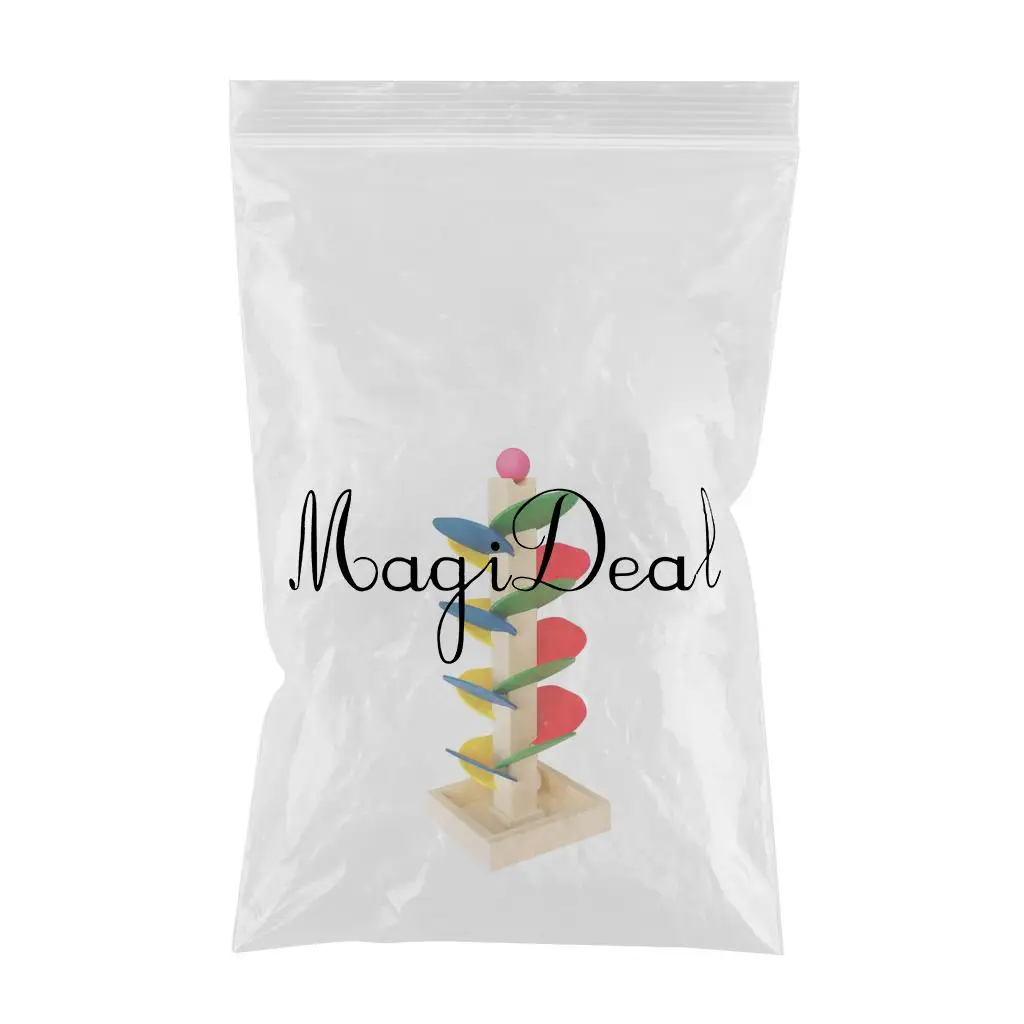 DIY Wooden Tree Track Building Kits - Marble Ball Run Game Construction Toys Puzzle Kids Race Track Game