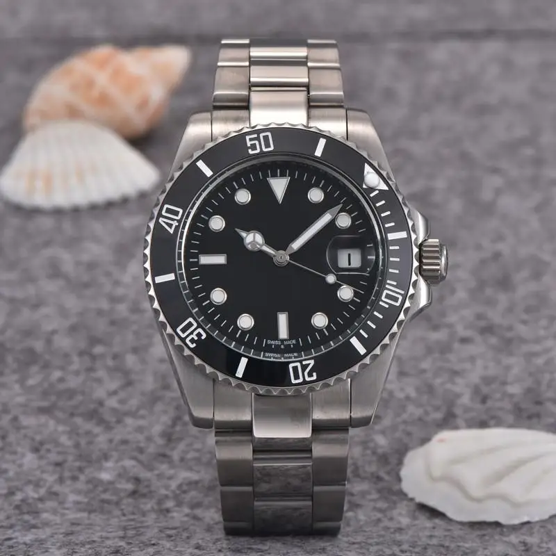 

New Model Men Automatic Watch Black Digital Day Date Mens Mechanical Watches Luxury Brand Wristwatches Sport Ceramic Bezel Clock