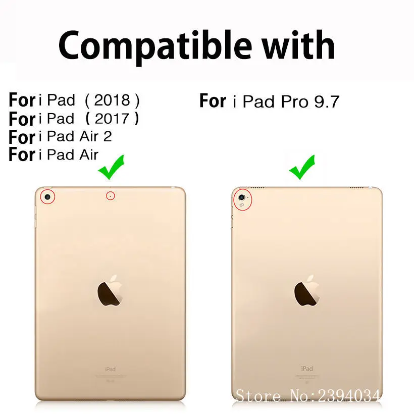 Дешево Чехол для Apple iPad 9,7 2017 2018 5th 6th поколения Чехол iPad air 2 Pro 9,7