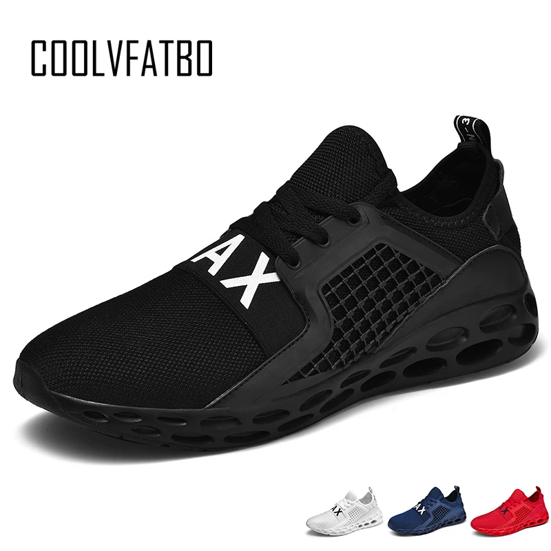 

COOLVFATBO Men Sneakers Men Casual Shoes Brand Men Shoes Male Mesh Flats Plus Big Size Loafers Breathable Slip On Spring