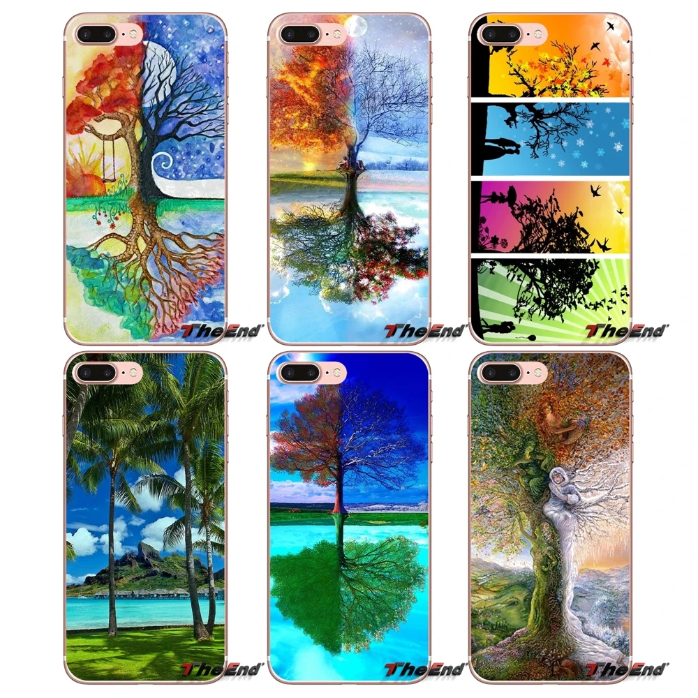 Чехол для Huawei G7 G8 Ascend P7 P8 P9 Lite Honor 4C 5X 5C 6X Mate 7 8 9 Y3 Y5 Y6 II Pro Four Seasons Tree inventive painting |