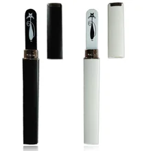 2sets Print Black White cat pattern Crystal Glass Nail File with Faux Black White plated plastic