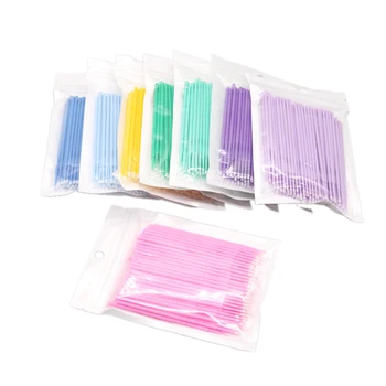 

100PCS Disposable Eyelash Extension Micro Brush Individual Applicators Mascara Wands Tools