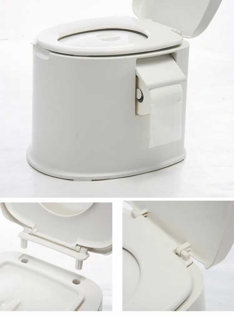 Высококачественный пластиковый нескользящий портативный мобильный туалетный горшок для пожилых беременных, сиденье для унитаза, уплотненный дорожный баррель для мочи