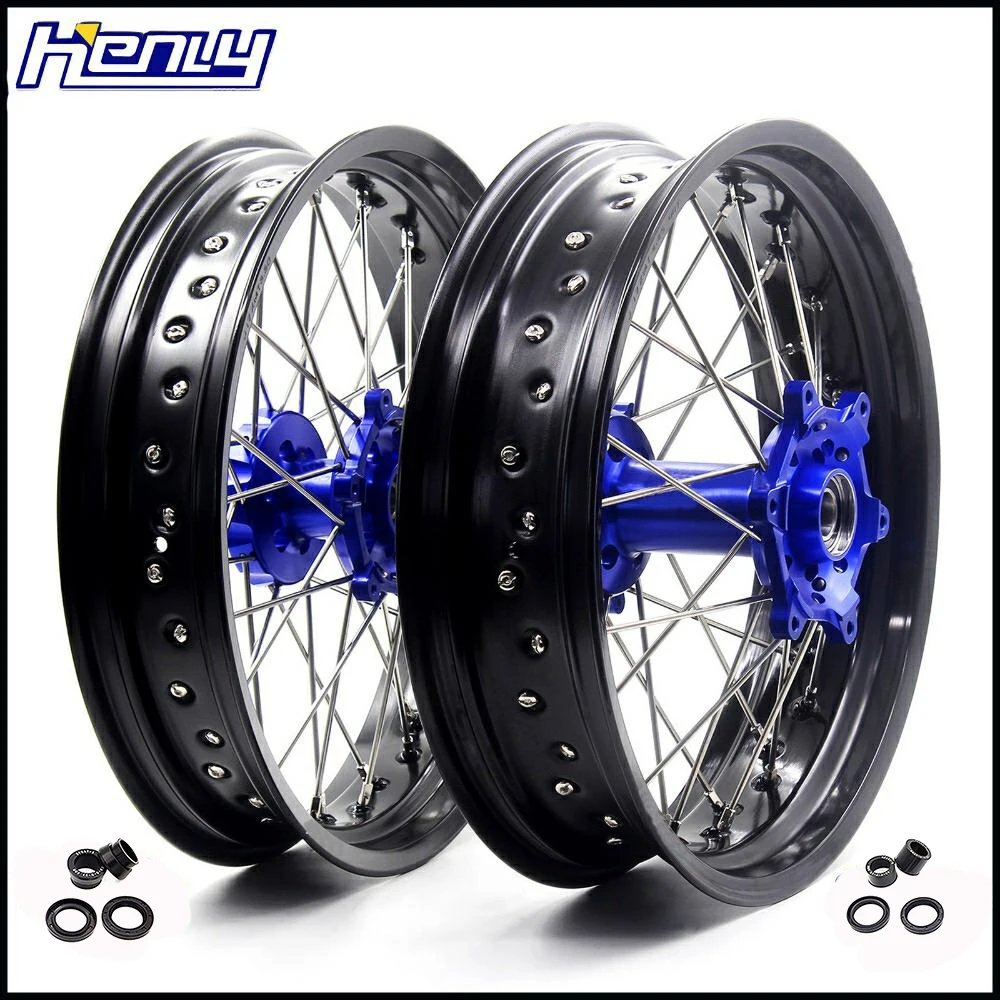 

3.5/5.0 Supermoto Wheels Set For YAMAHA WR250X 2008 2009 2010 2011 Supermotard Motorcycle Rims