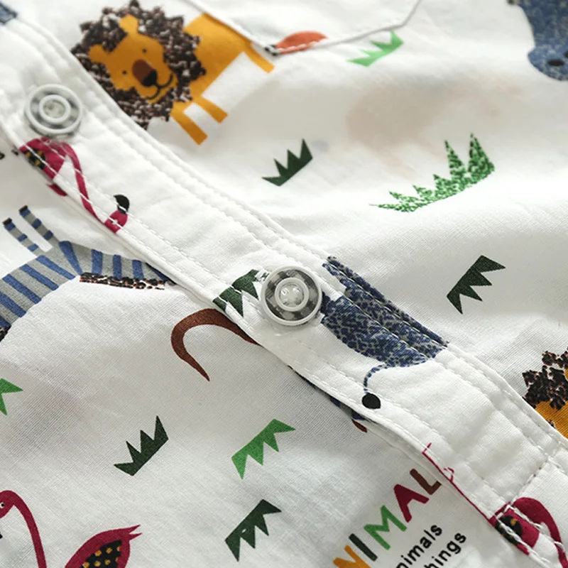 AiLe Rabbit/Детский костюм-двойка с короткими рукавами и рисунком животных Ha. Рубашка + шорты для отдыха
