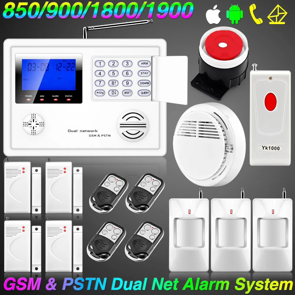 

KERUI-5800G New Wireless Home GSM PSTN SMS Voice Security Alarm Systems LCD Screen Telephone For Home/Store/Office