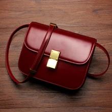 Роскошная металлическая пряжка из натуральной кожи женская сумка с откидным верхом сумка на одно плечо для женщин сумка через плечо из воловьей кожи женская маленькая сумка-мессенджер