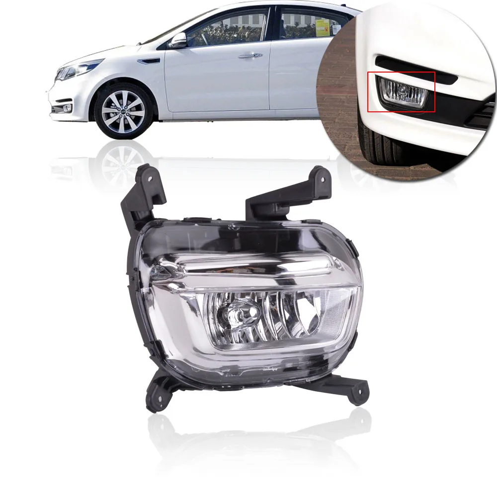 

CAPQX High Quanlity Front bumper fog light Fog lamp DRL For KIA Rio K2 2015 2016 2017 front driving light foglamp FogLight lamp
