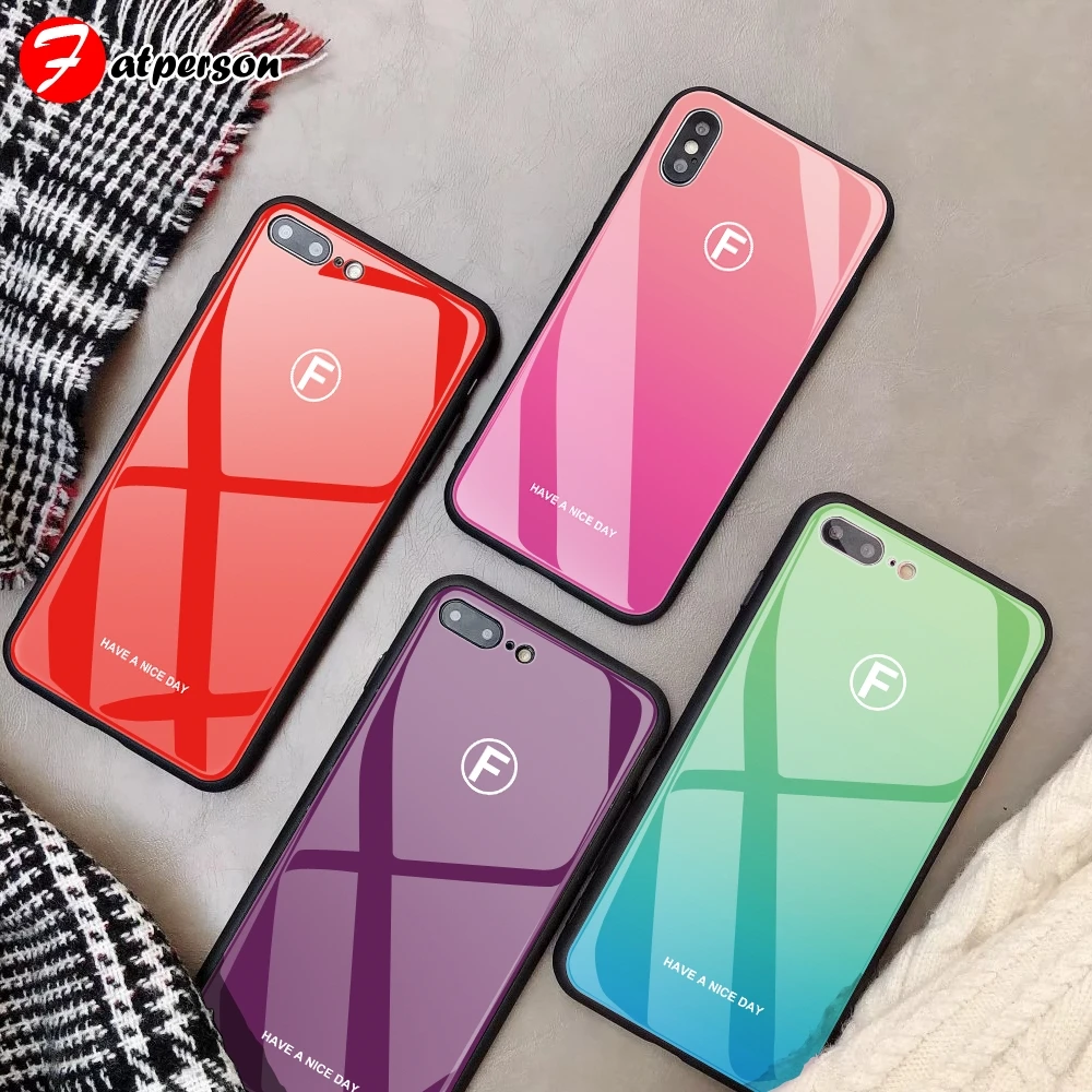 Цветные обои для iphone 8 X S R MAX 7 Plus 6s 6 capa 5 SE закаленное стекло Samsung note Galaxy 9