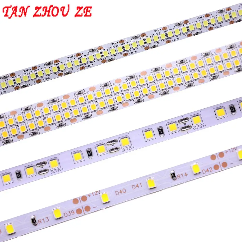 Светодиодные ленты светильник лента нейтральный белый ww 5 м 2835 SMD DC24V 12V 60/120/240/480 светодиодный s/M PCB 8 мм 10 мм 15 мм светодиодный лента шнура светильник 3528