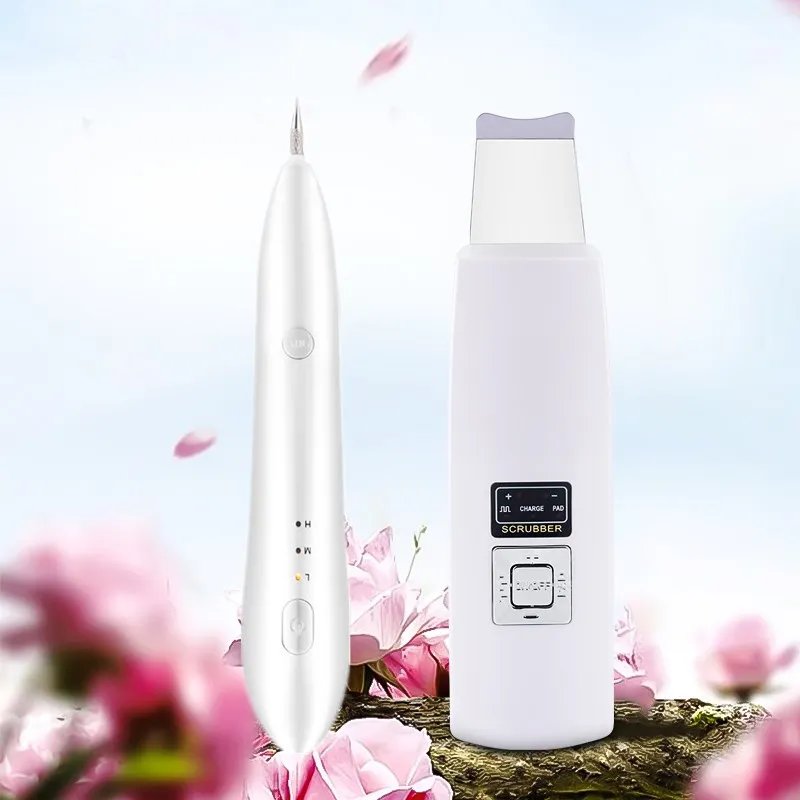 

Electric Spots Freckle Mole Removal Pen+Ultrasonic Ion Facial Cleaner Blackhead Removal Face Skin Rejuvenation Beauty Device P40