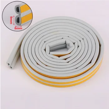

Door Window EPDM Rubber Self-adhesive Sealing Strip Sliding Screen Sash Cupboard Wardrobe Closet Seals Gasket 9x6mm 20m Gray