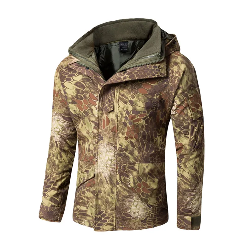  Out door men Removable G8 Windbreaker Tactical Army Camouflage Coat Warm Fleece Military Jacket Wat