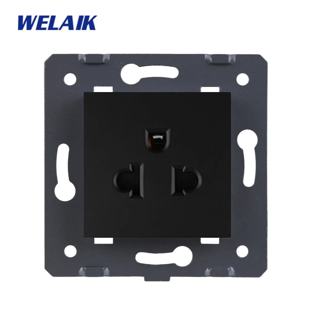 WELAIK EU standard-USA power-Socket DIY-стена частей-Соединенные Штаты-розетка-запчасти без-стекло-панель A8AW/B