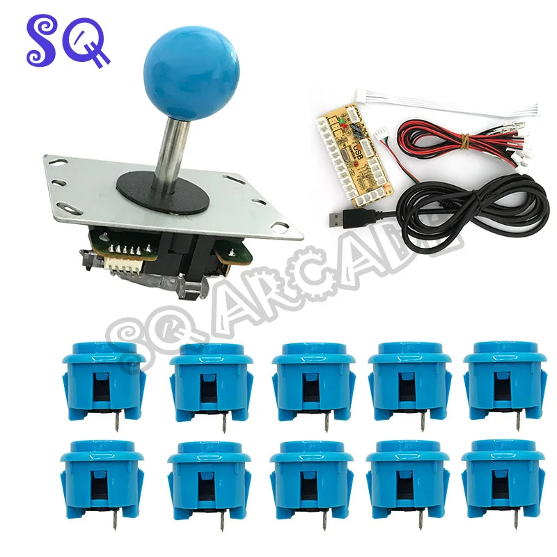 DIY arcade joystick handle set kits 5 pin joystick 30mm push buttons