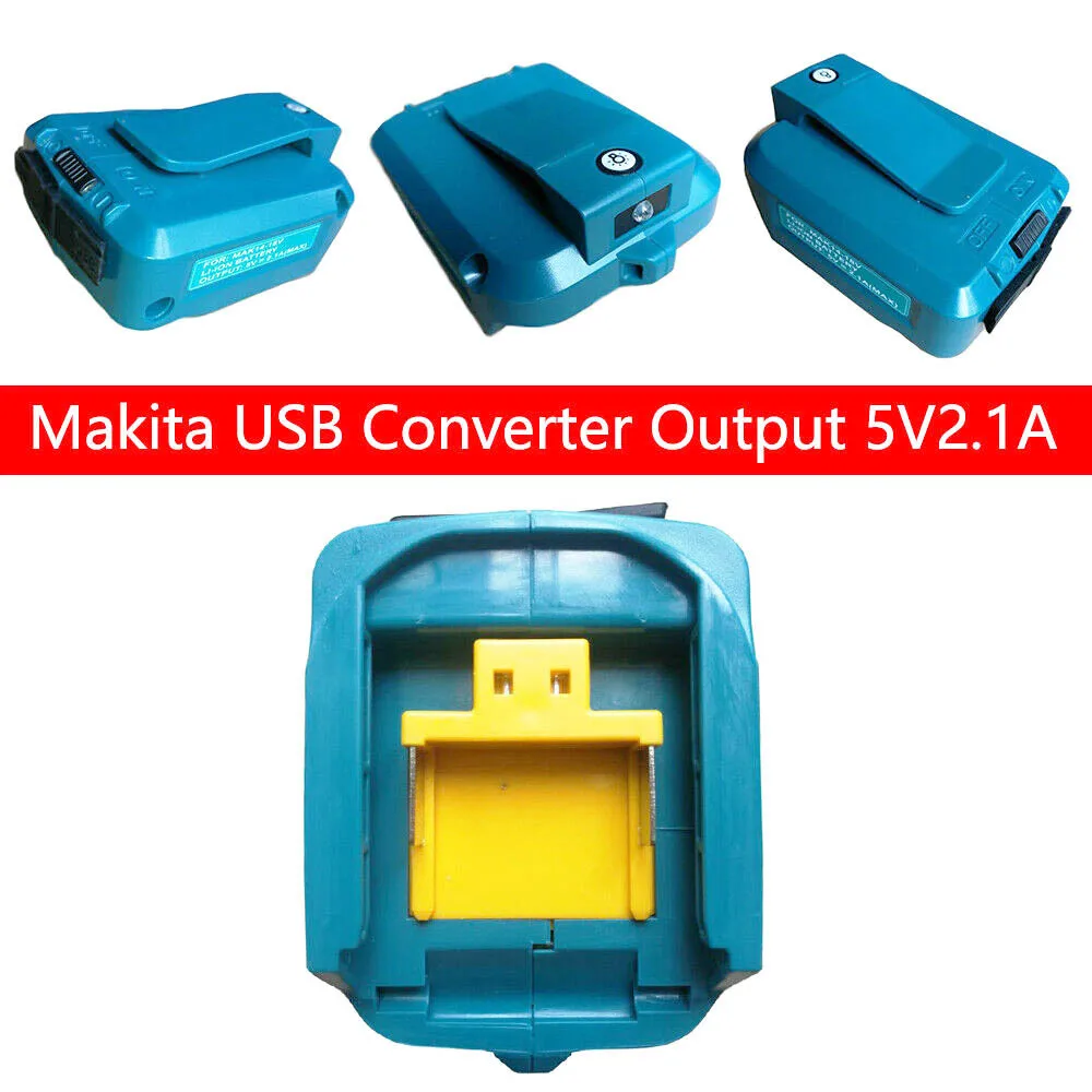 Выход 5V 2.1A USB Мощность Зарядное устройство адаптер конвертер для MAKITA ADP05 14,4-18 V ионно-литиевая Батарея USB Мощность Зарядное устройство адаптер зарядное устройство с 2 USB портами