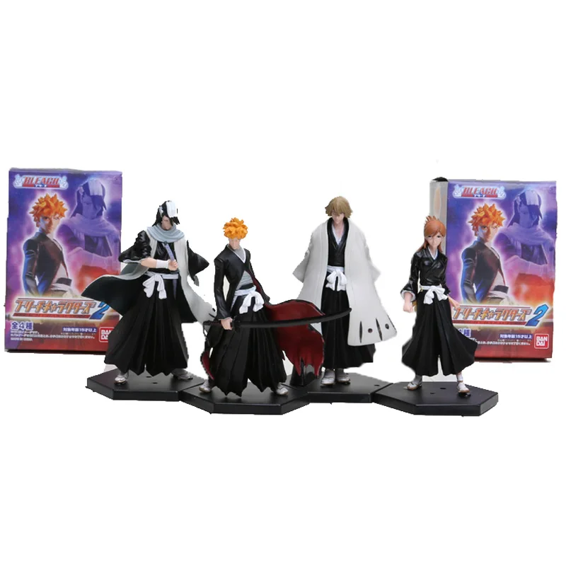

4pcs/set 15cm Anime Figure Bleach Ichigo Kurosaki Orihime Inoue Kuchiki Rukia Abarai Renji PVC Action Figure Model Toys