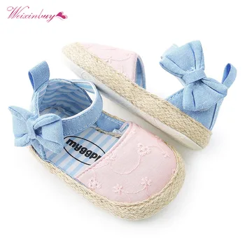 

Baby Girls Shoes Princess First Walkers Cowboy Cute Bow Ballet Dress Crib Shoes Soft Soled Baby Shoes