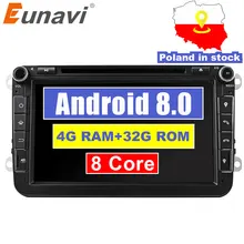 Eunavi 2din Android 8 0 Octa Core 4GB RAM font b Car b font DVD for