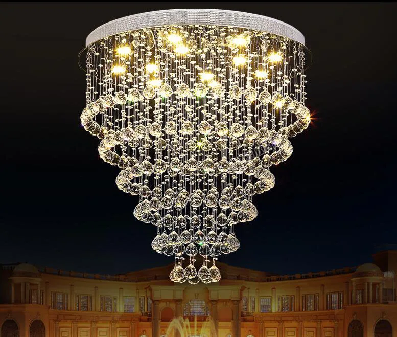 Светодиодный Современный Творческий потолочный светильник Роскошные K9 кристалл для Лестницы Ресторан Гостиная дома светотехническая
