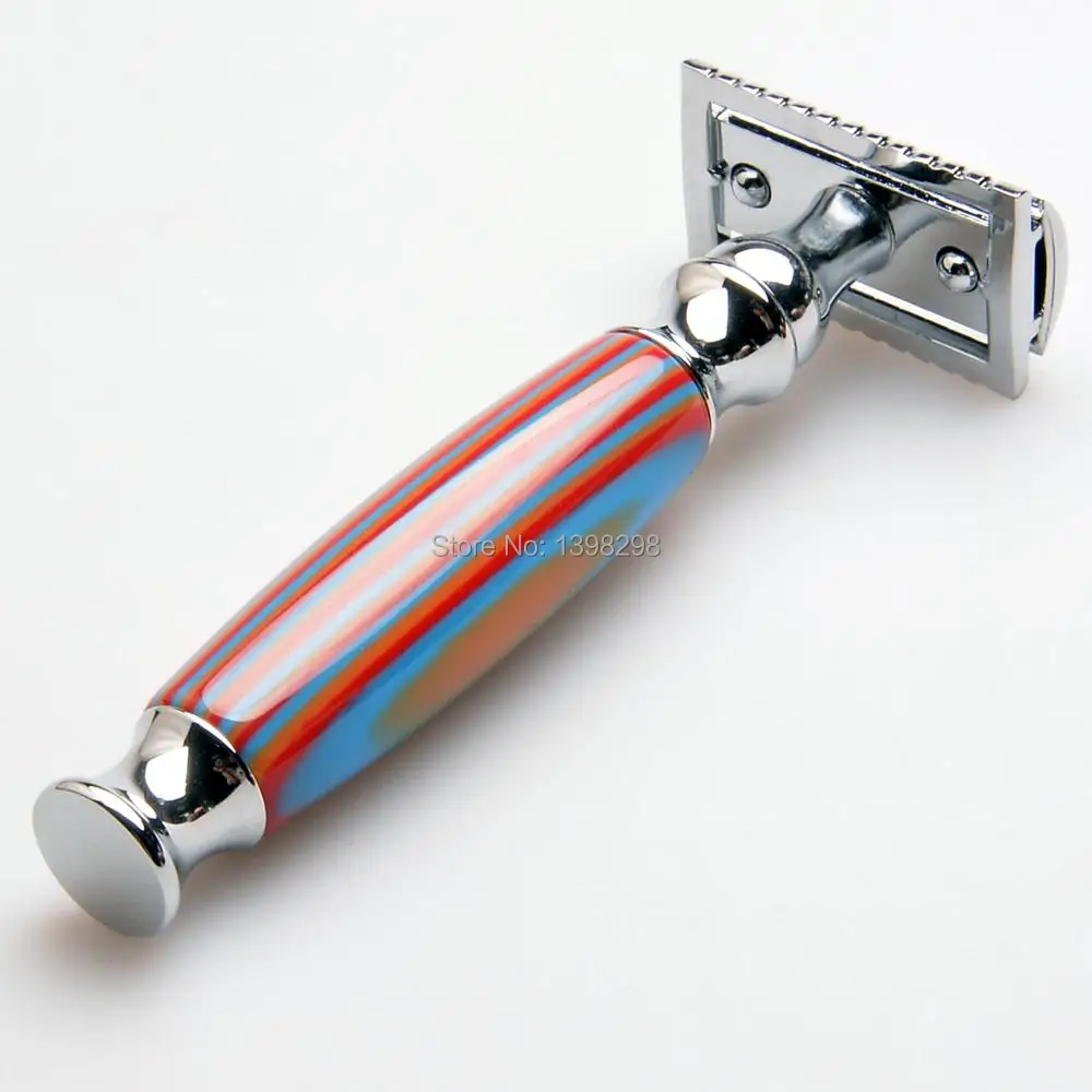 

CSB new designed resin handle double edge safety razor beard shaving knife 10pcs blades