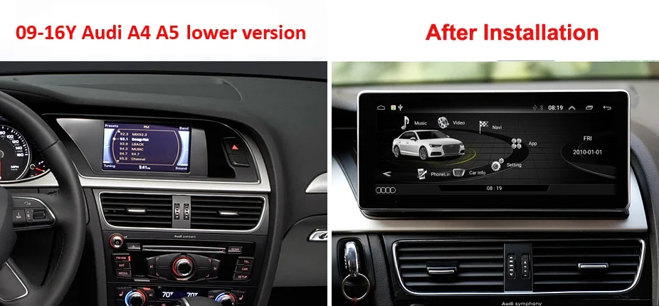 Perfect COIKA Android 9.0 System Car GPS Receiver For Audi A4 A5 09-16 IPS Touch Multimedia Stereo Radio BT SWC WIFI DAB Carplay 2+32G 3 Perfect COIKA Android 9.0 System Car GPS Receiver For Audi A4 A5 09-16 IPS Touch Multimedia Stereo Radio BT SWC WIFI DAB Carplay 2+32G 3