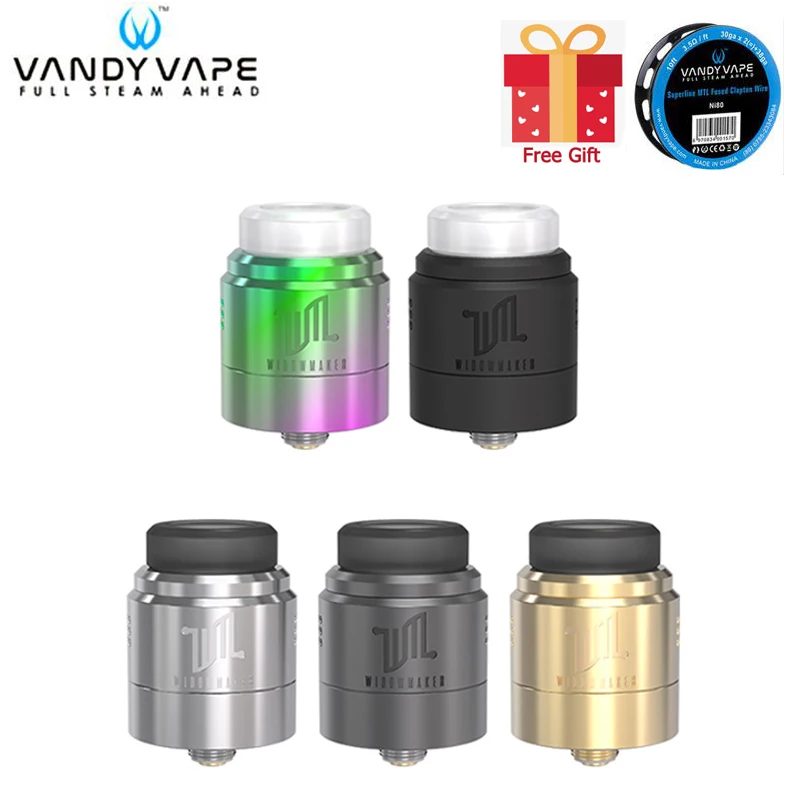 

Original Vandy Vape Widowmaker RDA Tank 1ML Support Single & Dual Coil Vandyvape Atomizer E Cigarette Box mod Vaporizer