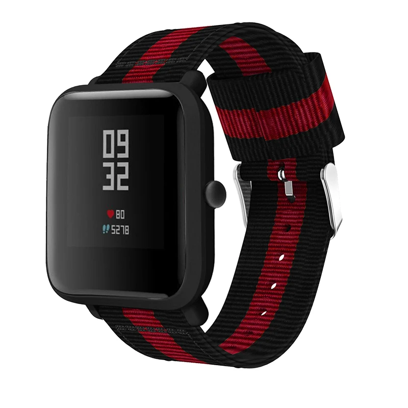 Нейлоновый ремешок для часов Amazfit Bip Youth для Xiaomi Huami Amazfit GTR 42 мм браслет для Huami Amazfit GTS ремешок на запястье