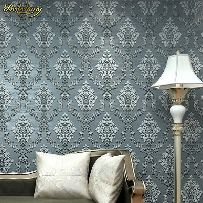 beibehang Suede fringe curve European wallpaper for living room bedroom sofa tv backgroumd of wall paper roll papel de parede