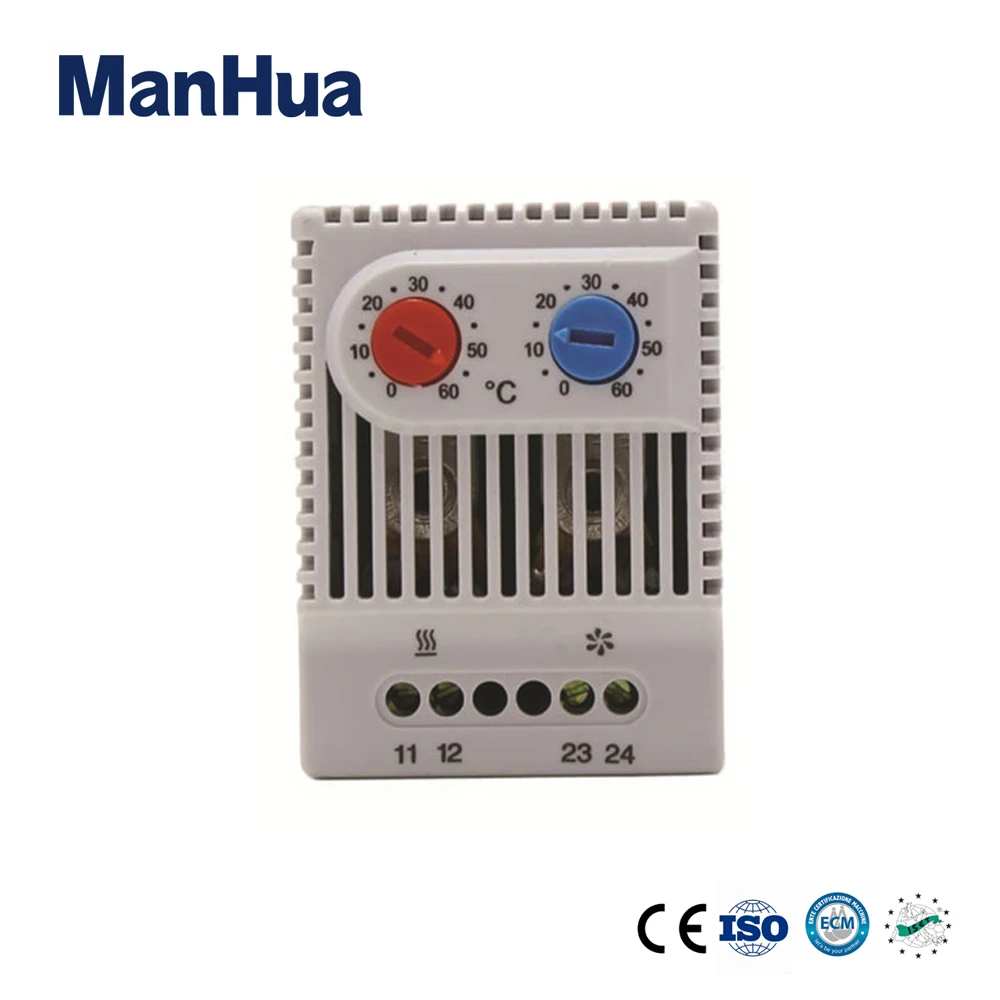 

ManHua ZR011 ( 0~60 Degree ) Compact Adjustable Dual Thermostat Temperature Controller Bimetal Temperature Switch