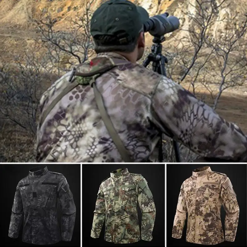 

Tactical Uniform Clothing Set Outdoor Jacket + Pants US RU Army Camouflage Combat Uniform Men BDU Multicam Camo Military ~