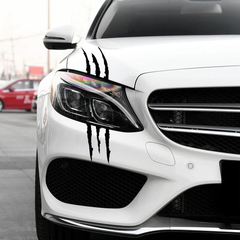 

Universal Auto Headlight Claw Stripe car Sticker for dacia duster mercedes w203 volvo xc60 renault megane peugeot 508 renault