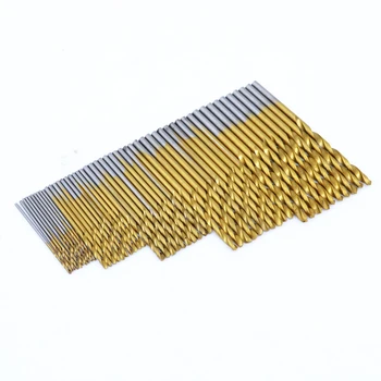 

New 50Pcs/Set Twist Drill Bit Set Saw Set HSS High Steel Titanium Coated Drill Woodworking Wood Tool 1/1.5/2/2.5/3mm For Metal