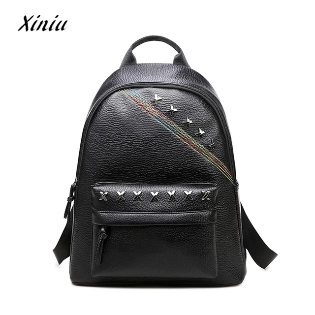 Fashion Punk Style Women S Leather Shoulder Bag Clutch Black Pu Fashion Punk Style Women S Leather Shoulder Bag Clutch Black Pu Tote Purse Hobo Backpack Rucksack