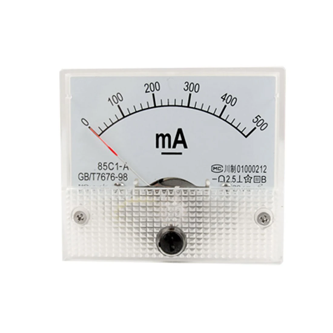 85C1-A DC 0-500mA аналоговый панельный измеритель амперметр с установкой деталей