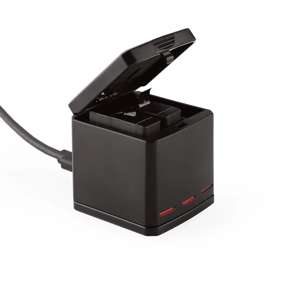 TELESIN 3-way Multi-function Battery Charger Charging Dock Storage Case Charging Box 2 in 1 for GoPro Hero 5 Hero 6 Accessories TELESIN 3-way Multi-function Battery Charger Charging Dock Storage Case Charging Box 2 in 1 for GoPro Hero 5 Hero 6 Accessories