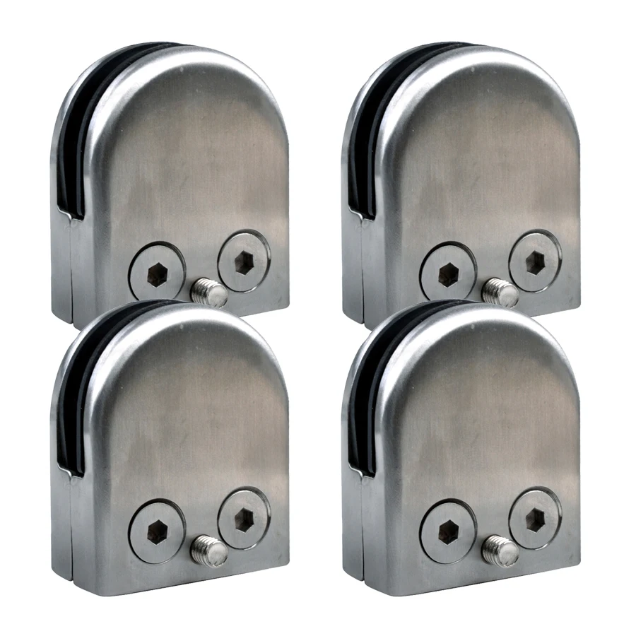 Promotion! 4X Stainless Steel Glass Clamp Holder For Window Balustrade
