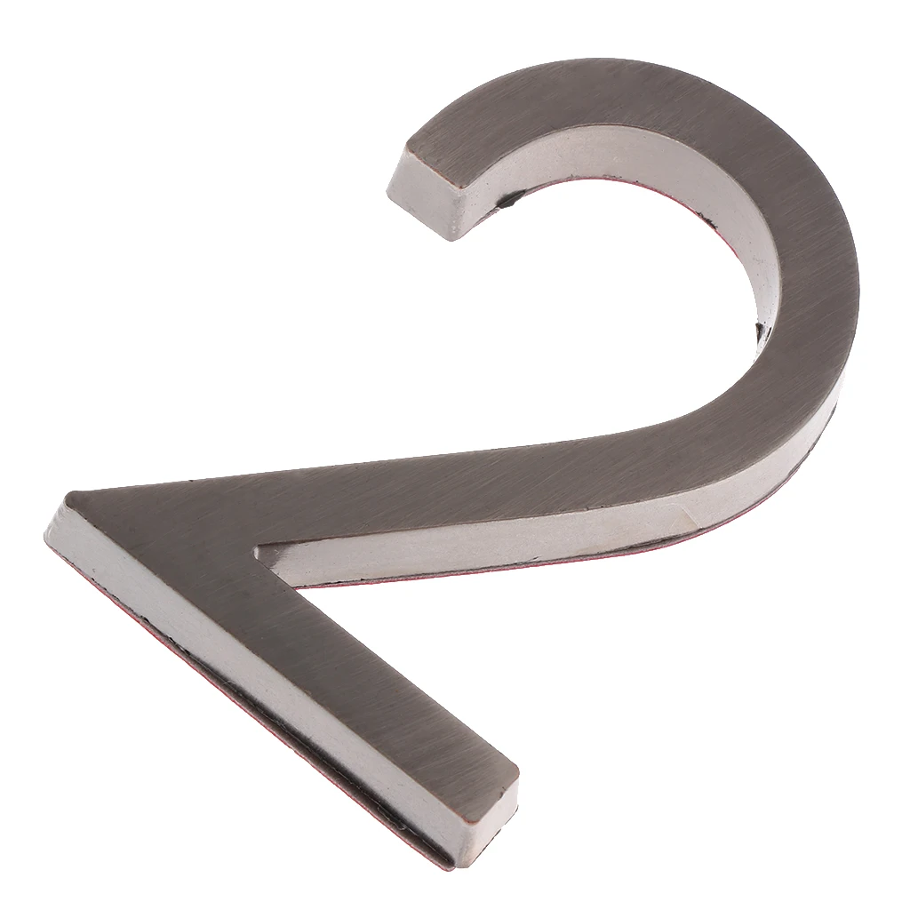 Satin Chrome Door Numbers & Letters Name Door Letter Address Plaques for House Flat Apartment Shop Decor
