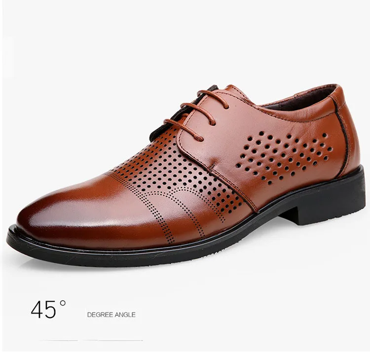 Летние Мужские модельные туфли; модная обувь из искусственной кожи; мужские брендовые свадебные туфли оксфорды для мужчин; дышащая мужская официальная обувь