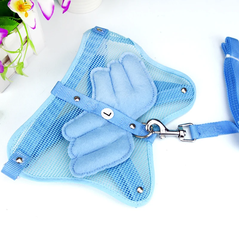 

Pet Vest Harness Polyester PVC Mesh Cloth Angle Cat Puppy Vest Dogs Pets Accessories Cute Dog Harness With Leash For Chihuahua
