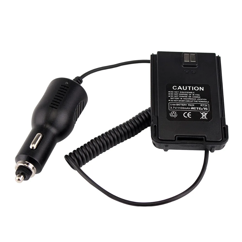 

Walkie Talkie Accessories Black Car Charger Battery Eliminator 12V-24V For Retevis RT24 Two Way Radio J9123J